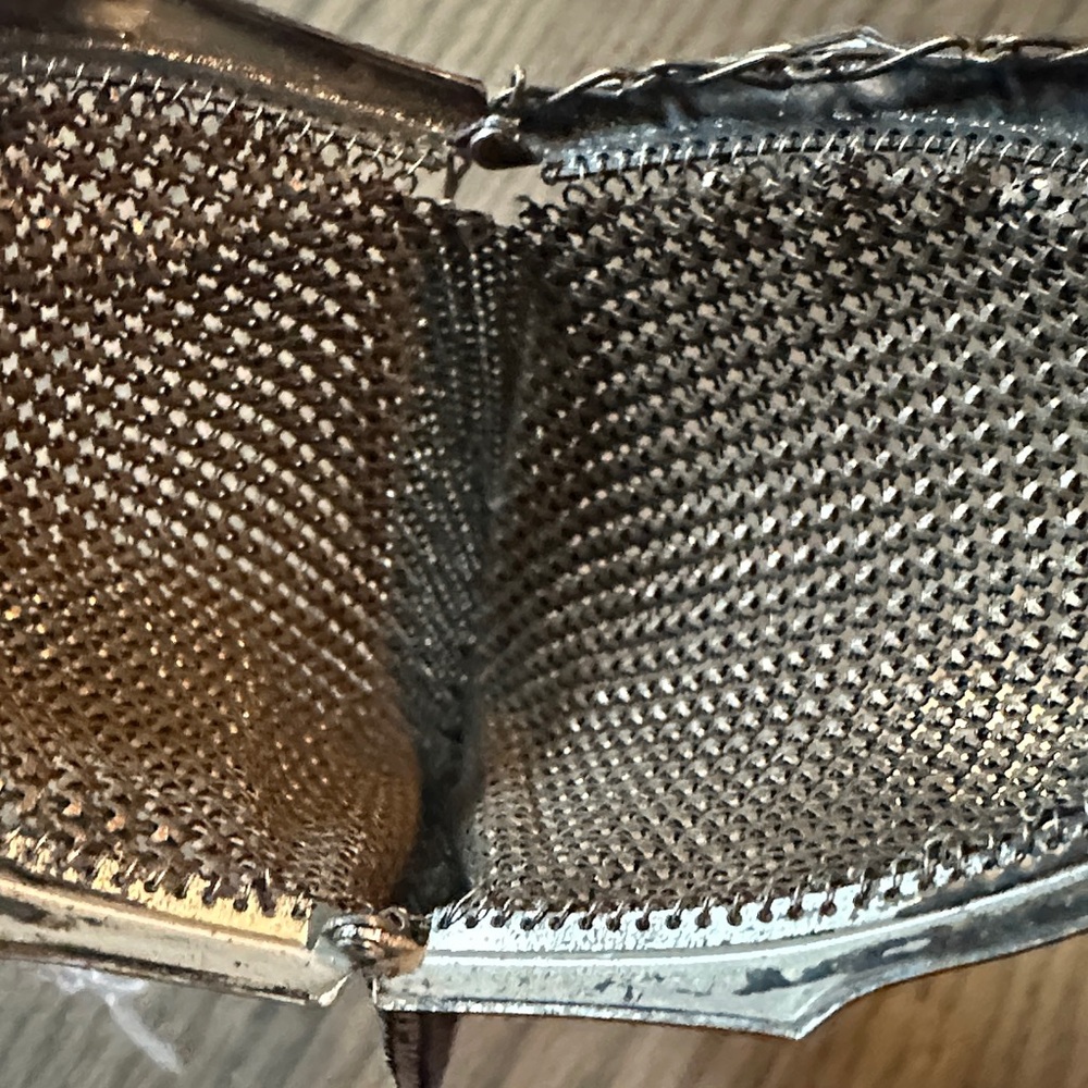 Whiting & Davis Blue and Silver Mesh Bag - Picture 2 of 5